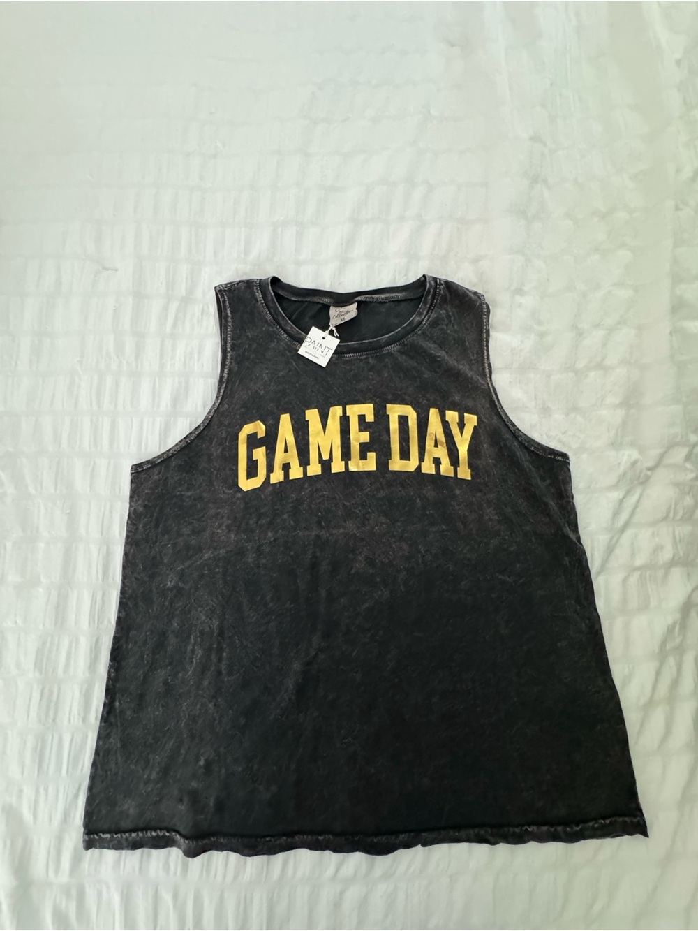 black and gold game day tank